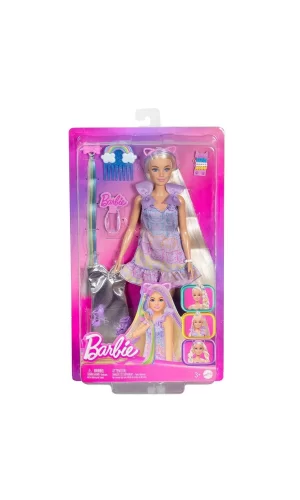 Jct72 Barbie Upuzun Muhteşem Saçlı Bebek - Saç Tasarım Oyun Seti