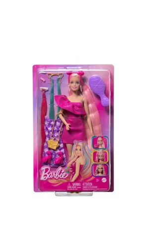 Jdc85 Barbie Upuzun Muhteşem Saçlı Bebekler Pembe Saçlı Bebek