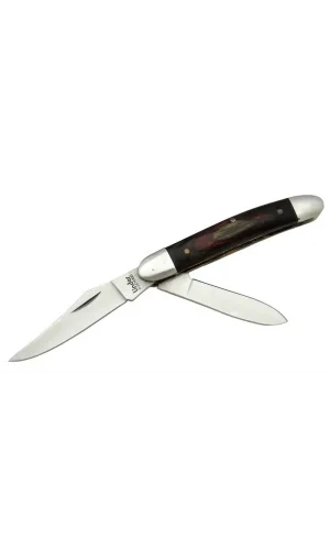 K-21 Linder Çiftli / Çift Ağızlı Çakı 14,5 Cm - Ahşap Saplı, Manuel
