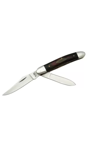 K-21 Linder Çiftli / Çift Ağızlı Çakı 14,5 Cm - Ahşap Saplı, Manuel