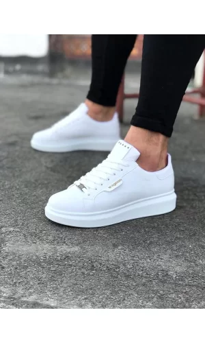 K&A  KA01 Beyaz Düz Erkek Casual Ayakkabı