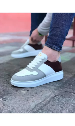 K&A  KA011 Beyaz Taba Erkek Casual Ayakkabı