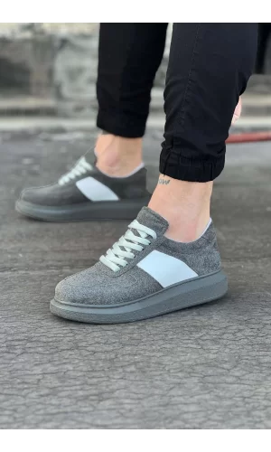 K&A  KA011 Gri Süet Erkek Casual Ayakkabı