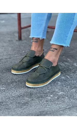 K&A  KA015 Haki Erkek Casual Ayakkabı