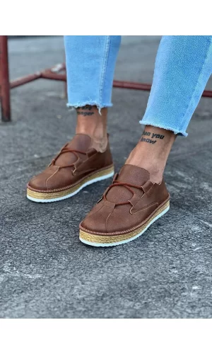 K&A  KA015 Taba Erkek Casual Ayakkabı