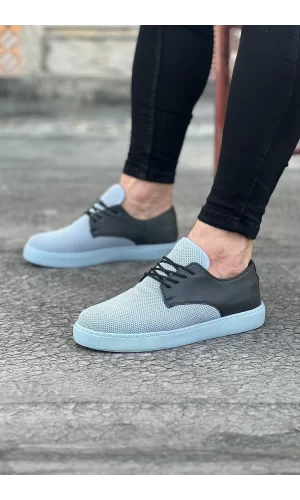 K&A  KA016 Gri Triko Erkek Casual Ayakkabı