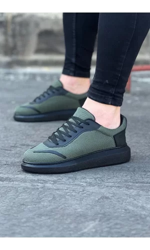 K&A  KA019 Haki Triko Erkek Casual Ayakkabı