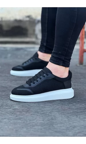 K&A  KA019 Siyah Triko Erkek Casual Ayakkabı