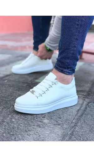 K&A  KA08 Beyaz Düz Erkek Casual Ayakkabı