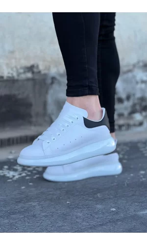 K&A  KA095 Beyaz Siyah Erkek Casual Ayakkabı