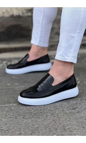K&A  KA161 Siyah Rugan Erkek Casual Ayakkabı