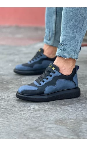 K&A  KA301 Kömür Mavi Erkek Casual Ayakkabı