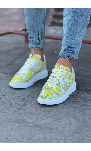 K&A  KA501 Sarı Cok Boyalı Erkek Casual Ayakkabı