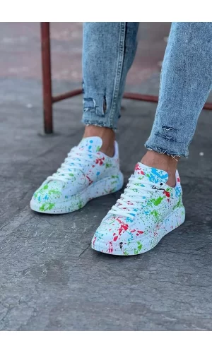 K&A  KA501 Yeşil Boyalı Erkek Casual Ayakkabı