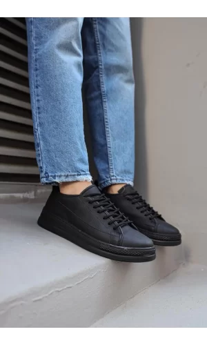 K&A Sneakers Ayakkabı 010 Siyah (Siyah Taban)