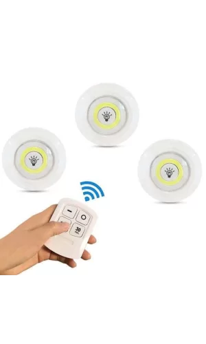 Kablosuz Uzaktan Kumandalı 3lü Led Lamba Seti
