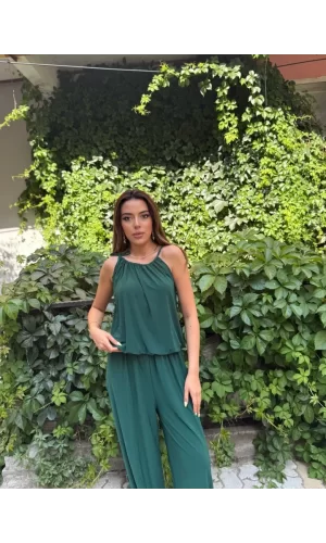 Kadın Omuz Askılı Döküm Detay Salaş Sandy Bluz
