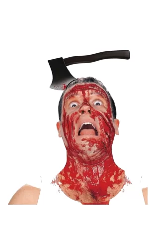 Kafaya Saplanmış Halloween Kanlı Balta Şaka Tacı