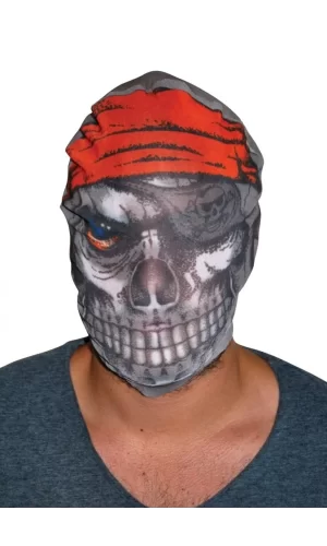 Kafaya Tam Geçmeli Bez Korsan Maskesi - Streç Korku Maskesi - 3d Baskılı Maske Model 4
