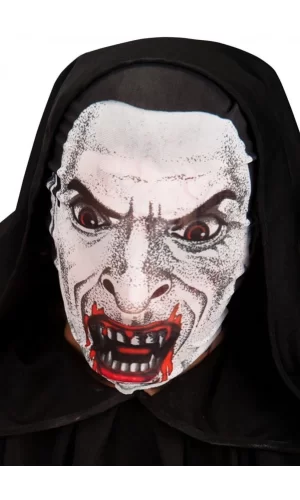 Kafaya Tam Geçmeli Bez Vampir Maskesi - Streç Korku Maskesi - 3d Baskılı Maske Model 2