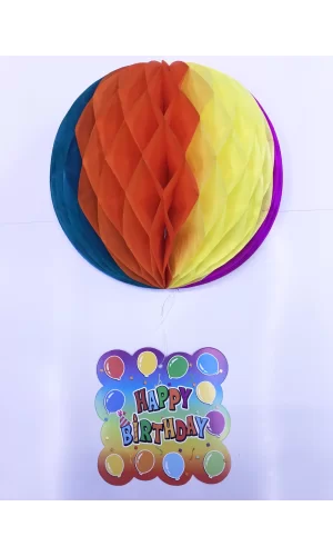 Kağıt Süs Happy Birthday Dekor 55 Cm-0748