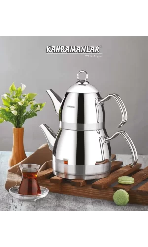 Kahramanlar Roma Ortaboy Platin Çaydanlık 1037P