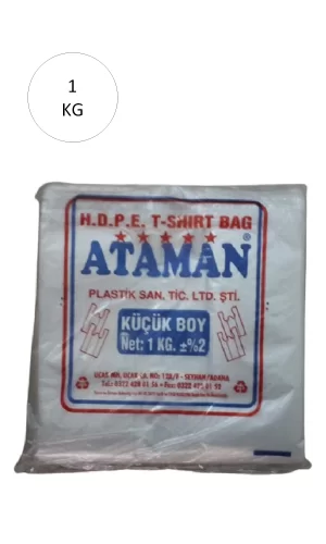 Kalın Şeffaf Atlet Poşet Küçük Boy 25x33 Cm 1 Kg (1 Paket-Takriben 170 Adet)