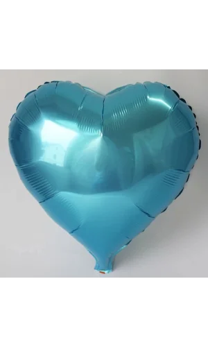 Kalp Balon Folyo Açık Mavi 45 Cm 18 İnç