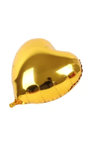 Kalp Balon Folyo Sarı 45 cm 18 inç