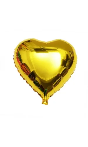Kalp Balon Folyo Sarı 60 cm 24 inç