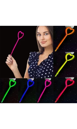 Kalp Şekili Glow Çubuk Seti 6 Adet