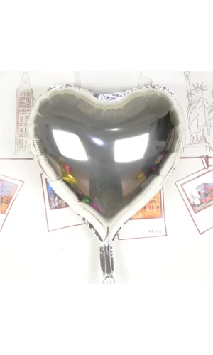 Kalp Uçan Balon Folyo Mor 80 Cm 32 İnç