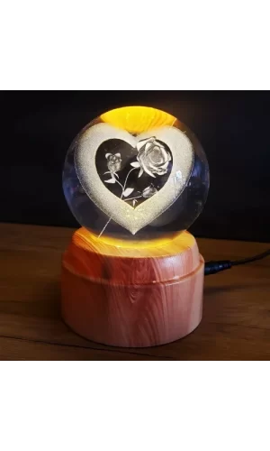 Kalpli Usbli Dönen Cam Küre