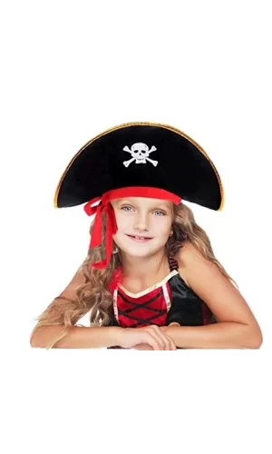 Kaptan Jack Kadife Çocuk Boy Korsan Şapkası