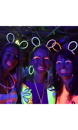 Karanlıkta Parlayan Fosforlu Glow Taç Fosforlu Renkli Taç 6 Adet