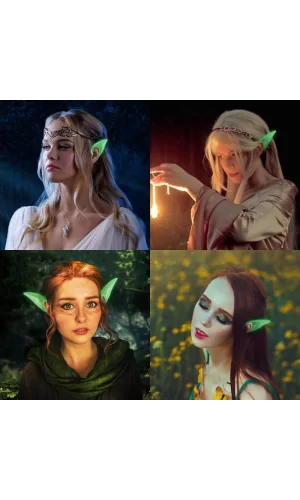 Karanlıkta Yanan Fosforlu Lateks Elf Kulağı 1 Çift