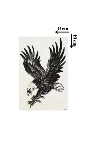 Kartal Geçici Dövme Şablonu - Ff037
