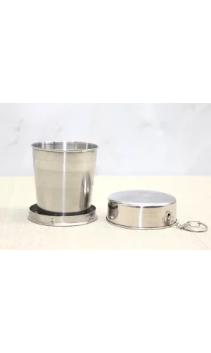 Katlanabilir Tekli Paslanmaz Çelik Shot Bardak Alk3936