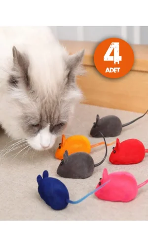 Kedi Eğitim Oyun Faresi 4 Adet