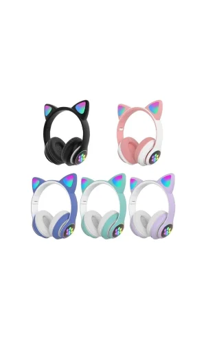 Kedi Figürlü Bluetooth Kulaklık