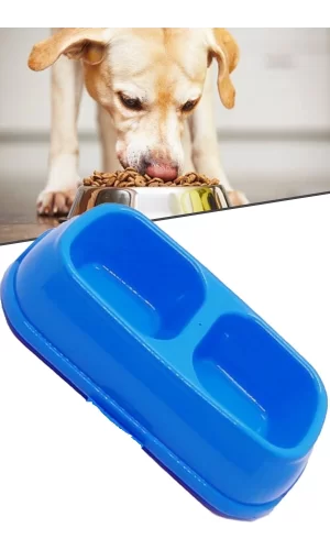 Kedi - Köpek Mama Ve Su Kabı 2 Bölmeli  Büyük Boy