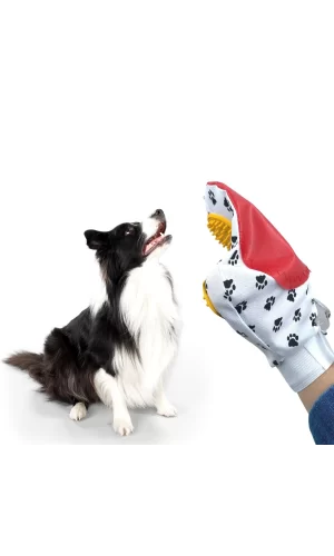 Kedi Köpek Yıkama Tüy Açıcı Düğüm Çözücü Plastik Tımar Masaj Eldiveni El Fırçası