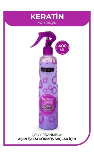 Keratin Çift Fazlı Kondisyoner Fön Suyu 400 ML - mrfs
