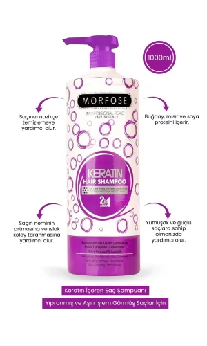 Keratin Şampuan 1000 ML - Besleyici Koruyucu Etki