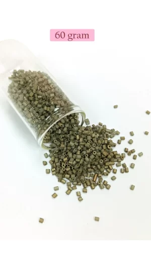 Kesme Cam Boncuk 2mm - 60 Gram - Mat Asker Yeşili - BNC365