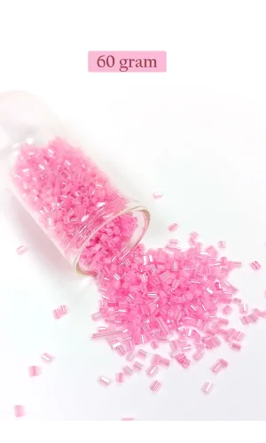 Kesme Cam Boncuk 2mm - 60 Gram - Pembe - BNC371
