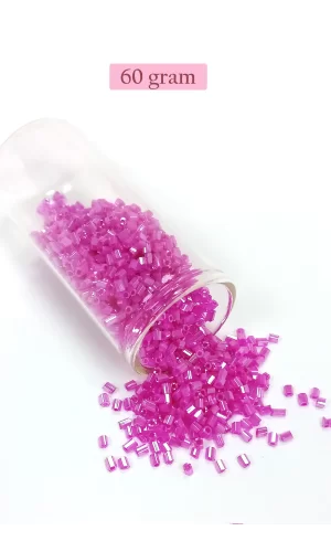 Kesme Cam Boncuk 2mm - 60 Gram - Şeffaf Fuşya - BNC363