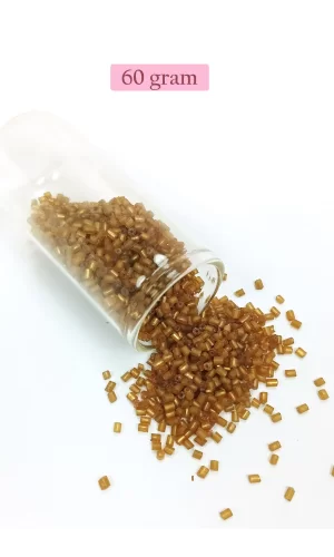 Kesme Cam Boncuk 2mm - 60 Gram - Şeffaf Kahverengi - BNC354