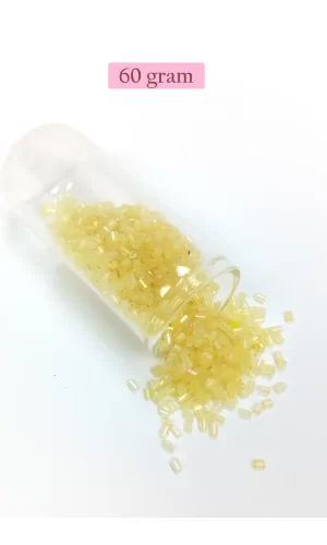 Kesme Cam Boncuk 2mm - 60 Gram - Şeffaf Sarı - BNC351