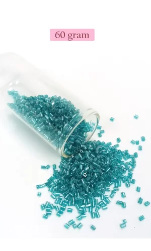 Kesme Cam Boncuk 2mm - 60 Gram - Şeffaf Turkuaz - BNC364